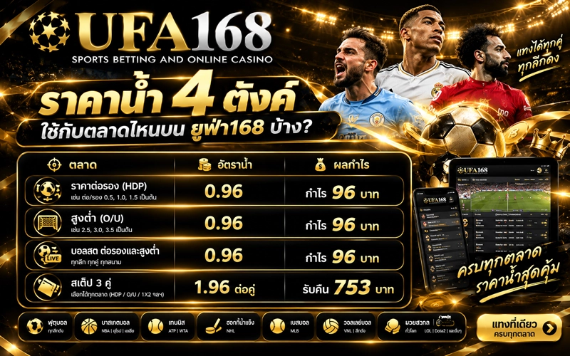 ราคาน้ำ 4 ตังค์ใช้กับตลาดไหน